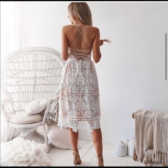 💃🏻AUDREY Boho White Eyelet Dres - Picture 14 of 14